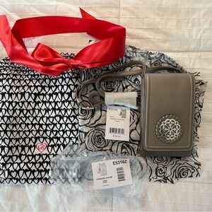 Brighton Ferrara Phone crossbody bag
with Metallic Embellishment NWT